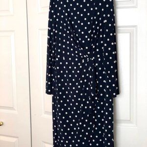Lauren Ralph Lauren Navy Polka Dot Dress